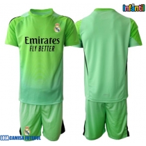 Camisa de Futebol Real Madrid Goleiro Equipamento Secundário Infantil 2025-26 Manga Curta (+ Calças curtas)
